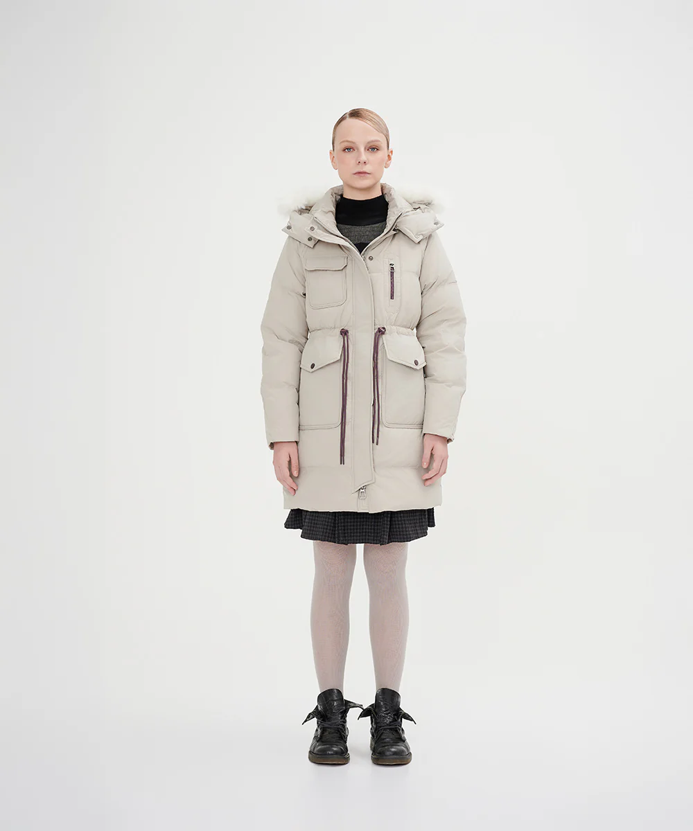 Women's Faux Fur-Trimmed Down Jacket - Image 10