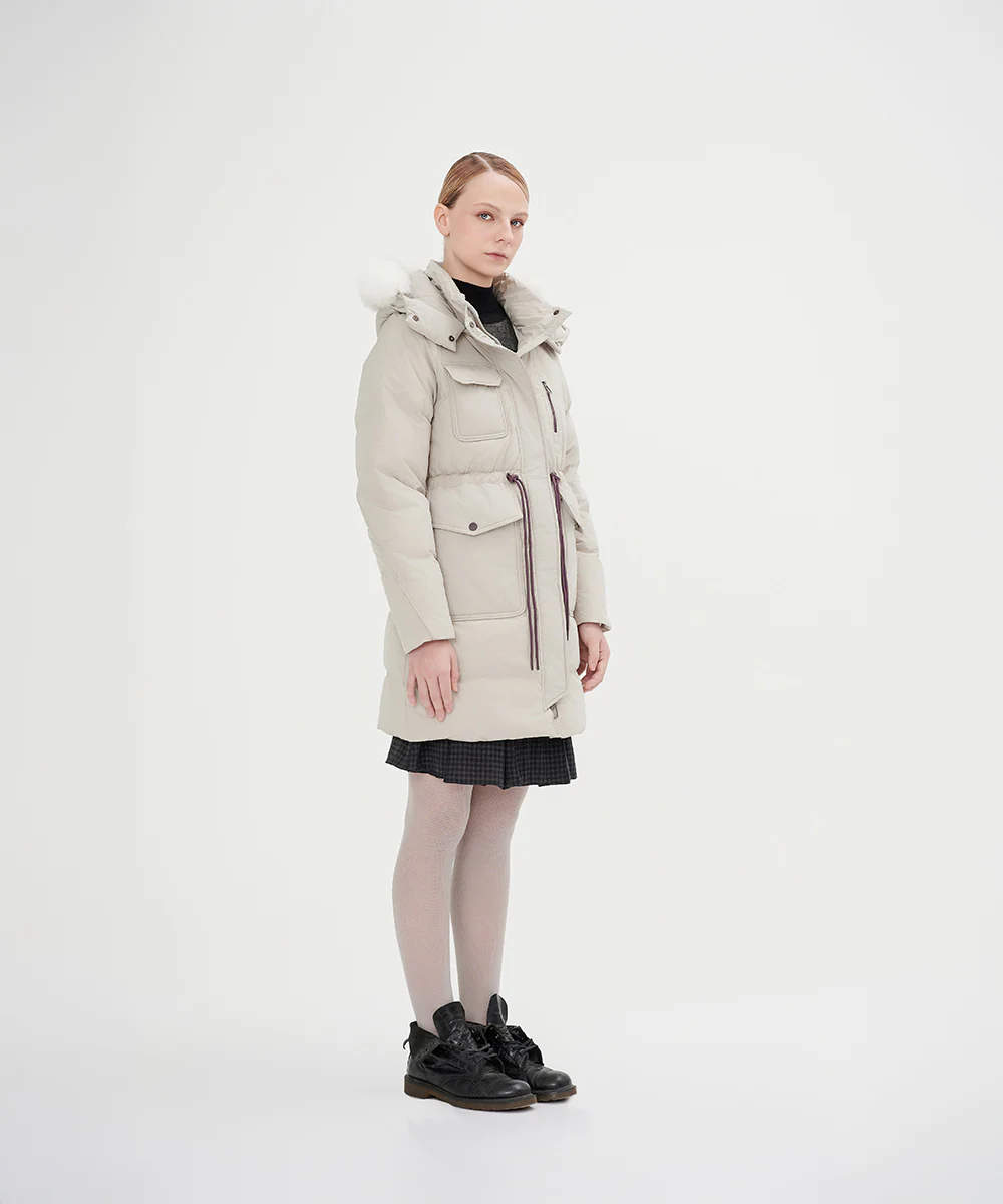 Women's Faux Fur-Trimmed Down Jacket - Image 11