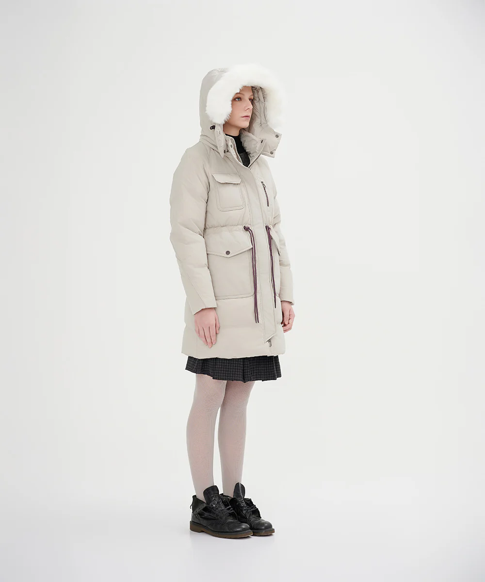 Women's Faux Fur-Trimmed Down Jacket - Image 14