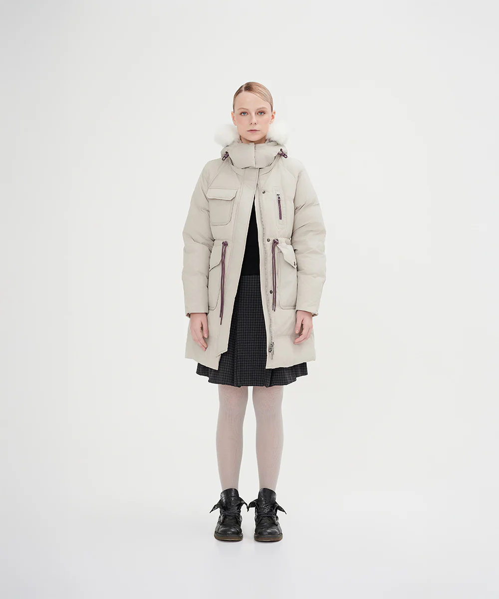 Women's Faux Fur-Trimmed Down Jacket - Image 2