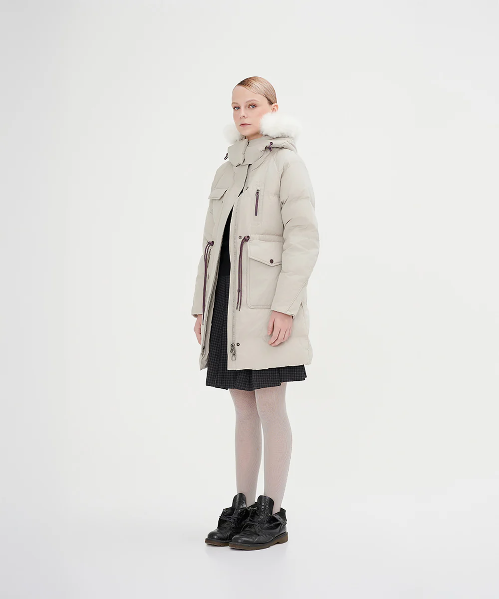 Women's Faux Fur-Trimmed Down Jacket - Image 3