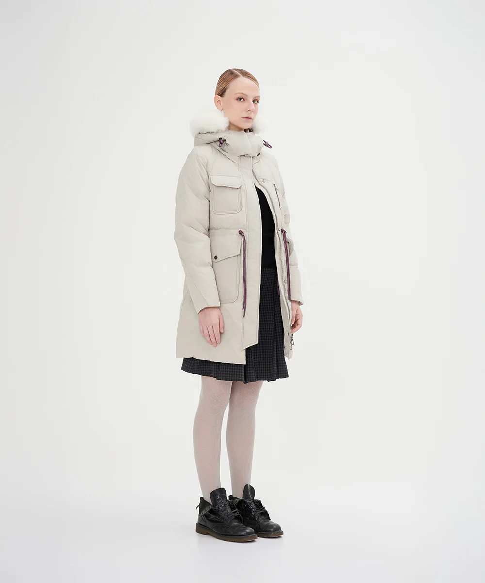 Women's Faux Fur-Trimmed Down Jacket - Image 4