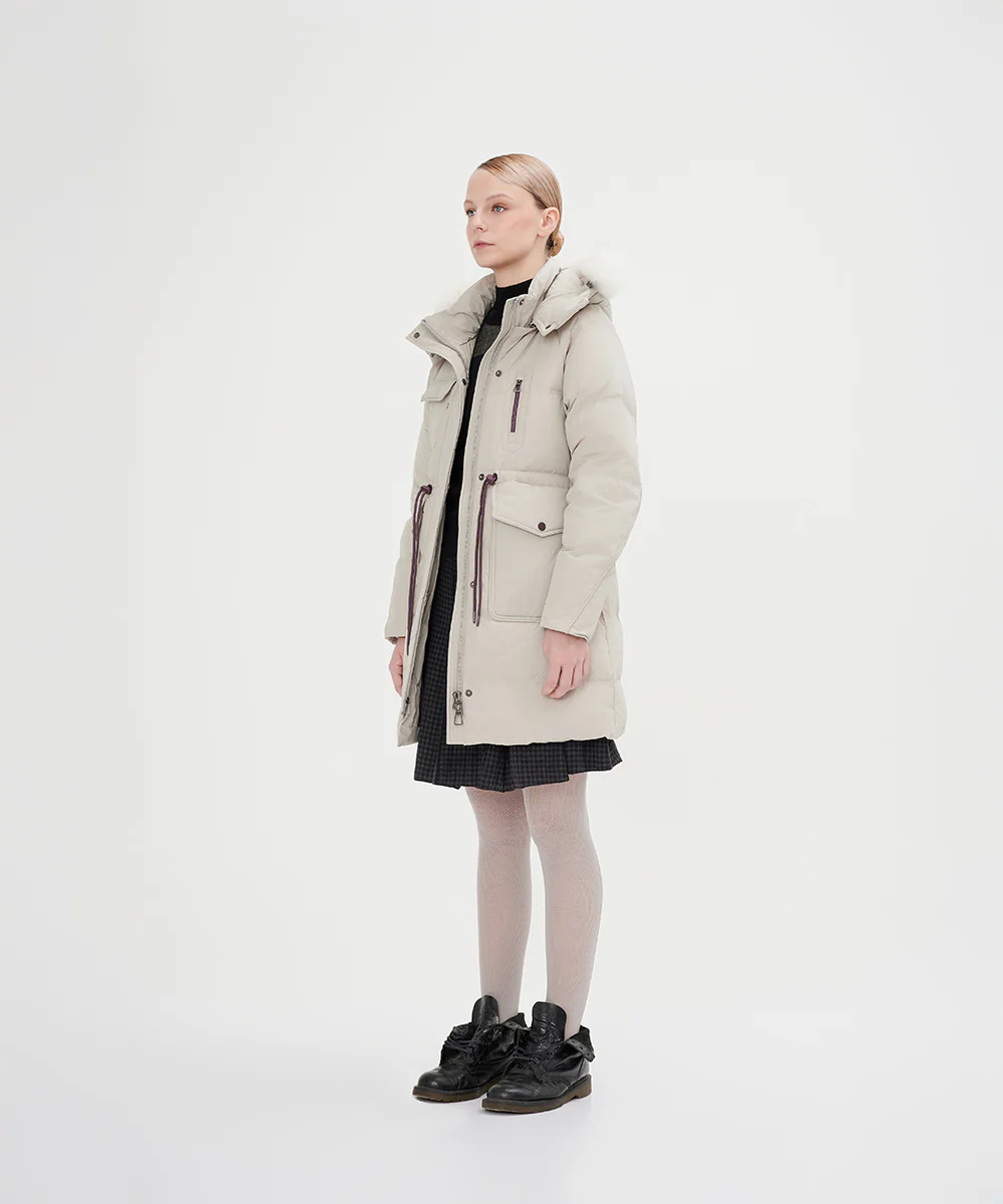 Women's Faux Fur-Trimmed Down Jacket - Image 7