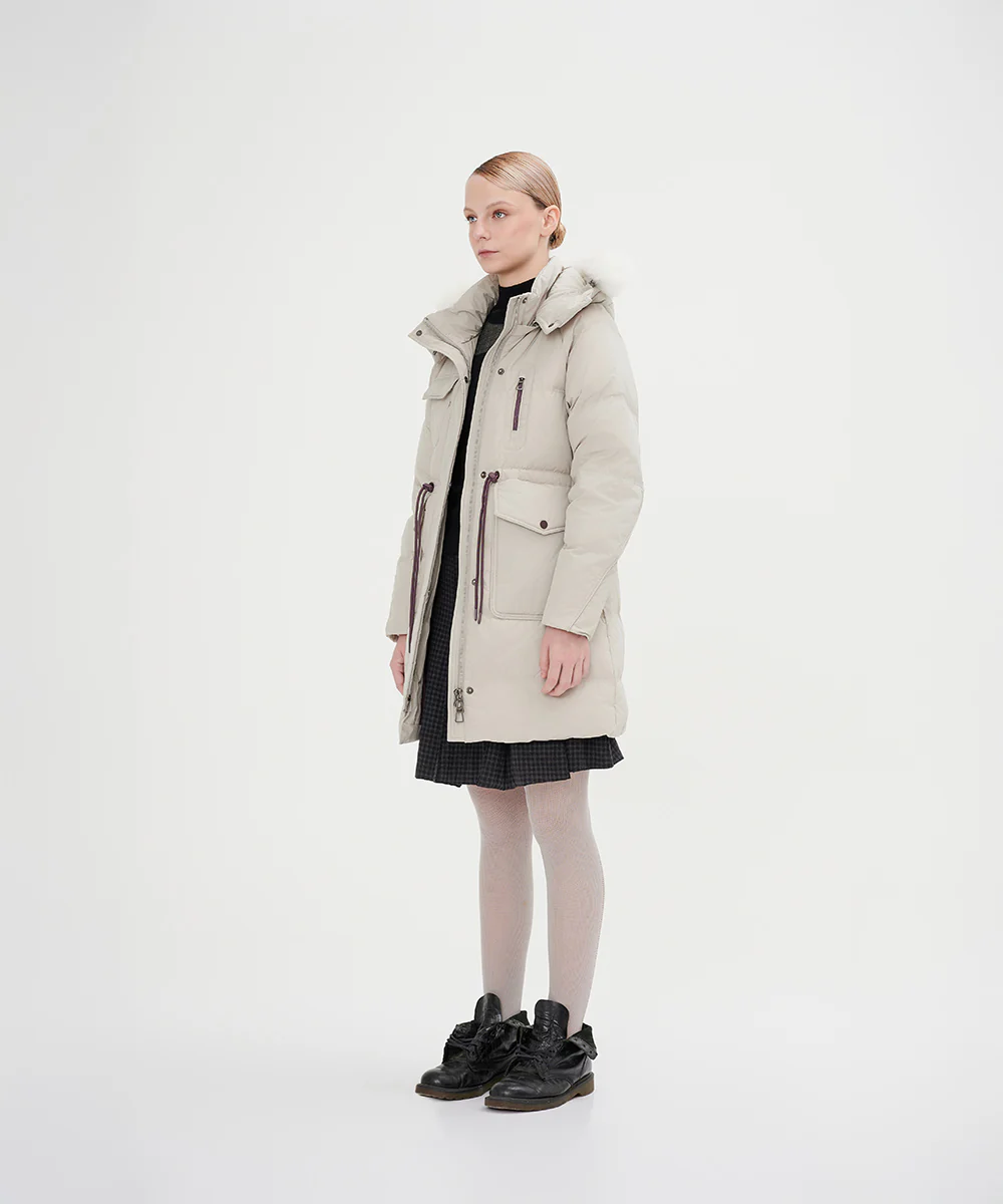 Women's Faux Fur-Trimmed Down Jacket - Image 8
