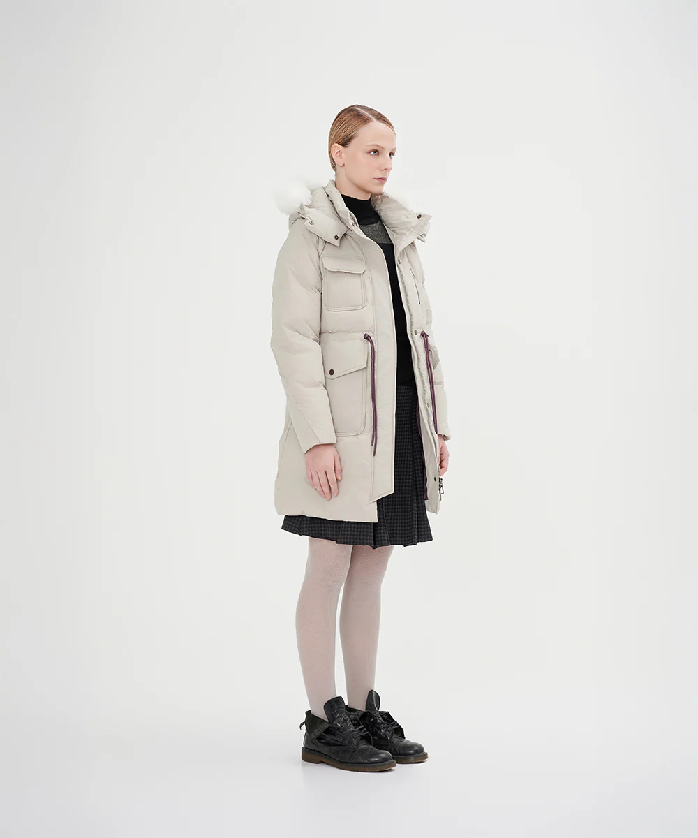 Women's Faux Fur-Trimmed Down Jacket - Image 9