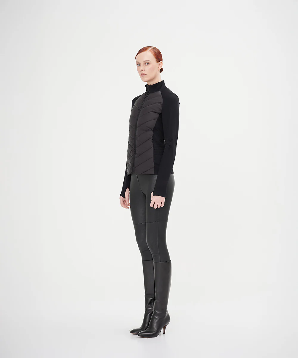 Women's Slim-Fit With Knitted Sleeves Down Jacket - Image 10