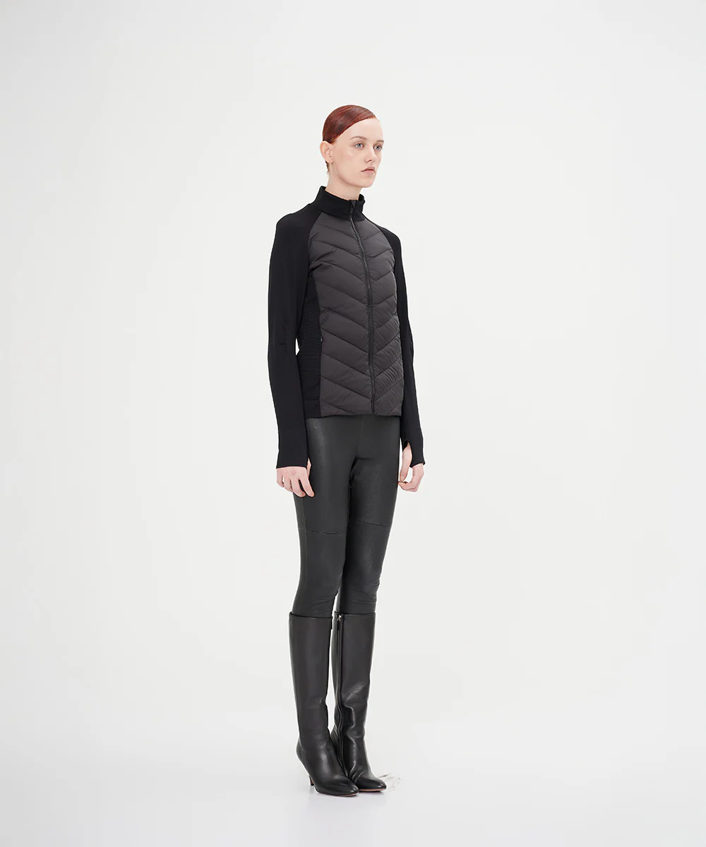 Women's Slim-Fit With Knitted Sleeves Down Jacket - Image 2