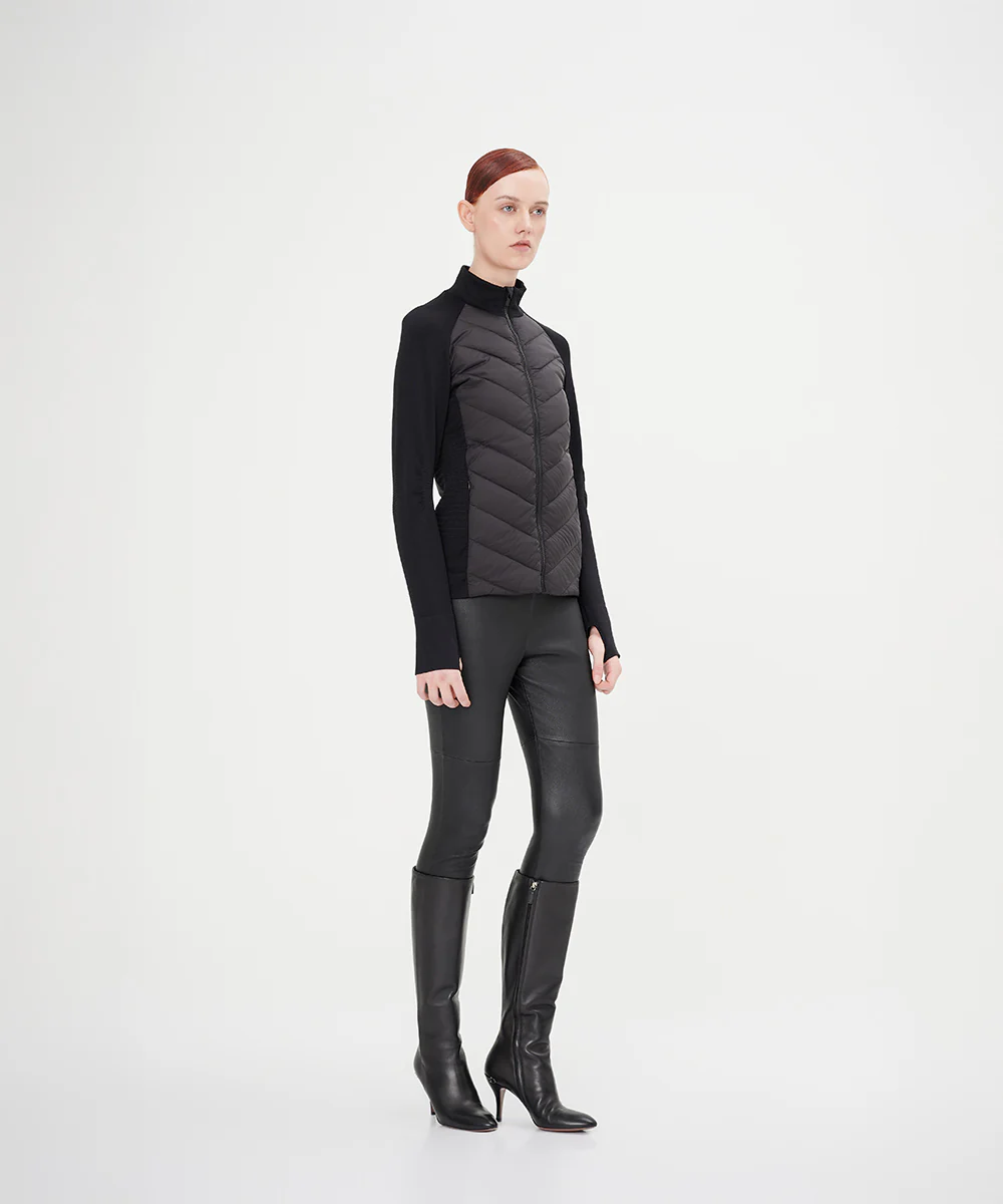 Women's Slim-Fit With Knitted Sleeves Down Jacket - Image 6