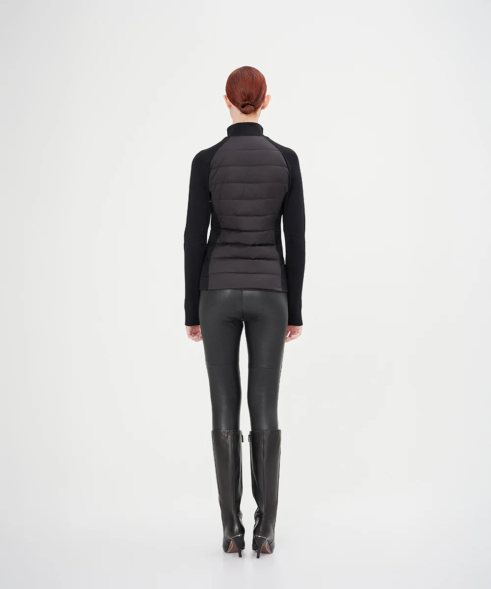 Women's Slim-Fit With Knitted Sleeves Down Jacket - Image 8