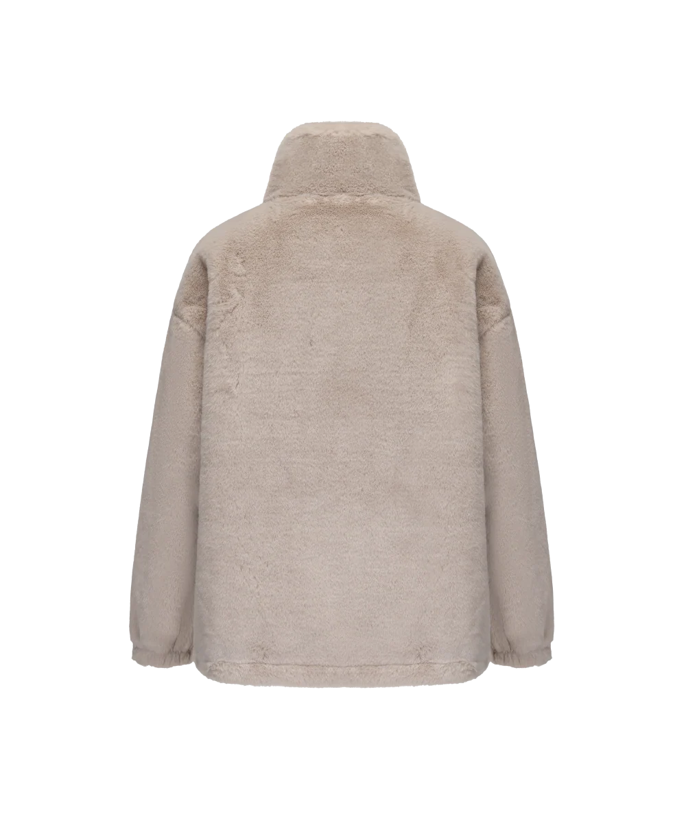 Women's Fluffy Faux Fur Fleece Jacket - Image 2