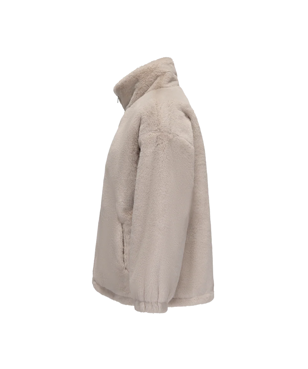Women's Fluffy Faux Fur Fleece Jacket - Image 3