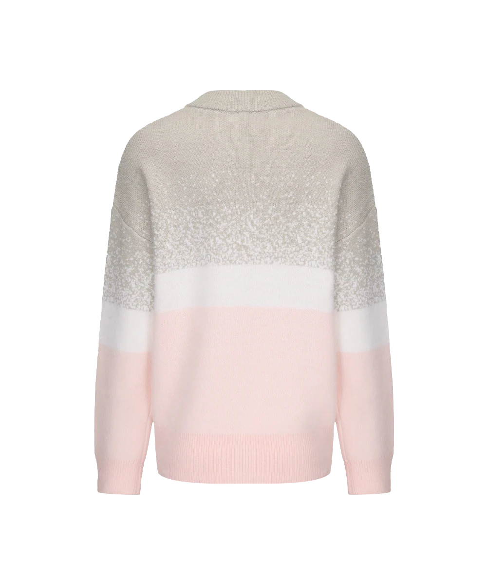 Women's Crew Neck Gradient Knitted Sweater - Image 2