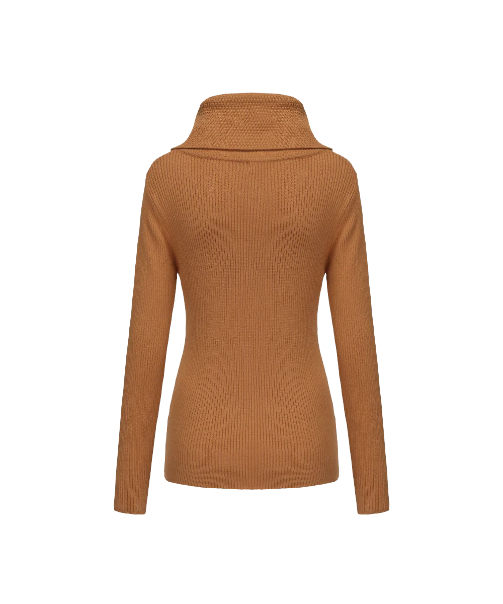 Women's Turtleneck Knitted Sweater - Image 2