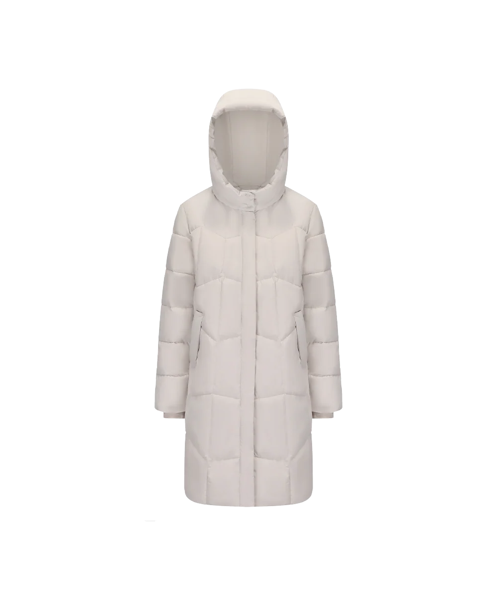Women's Mid-Length Hoodie Padded Jacket