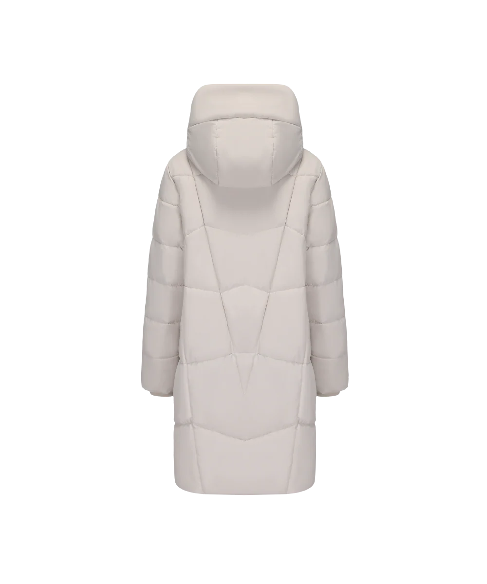 Women's Mid-Length Hoodie Padded Jacket - Image 3