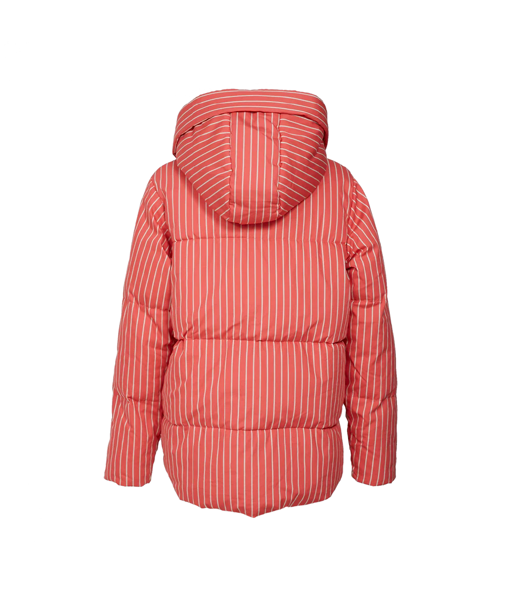 Women's Pinstipes Boxy Puffer Jacket - Image 2