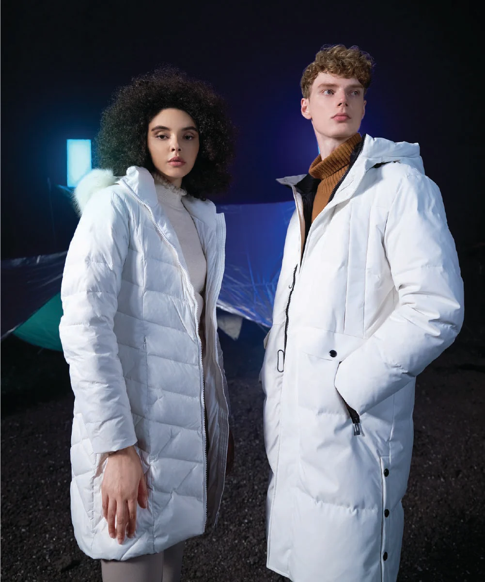 Women's Blanc White Down Jacket - Image 3