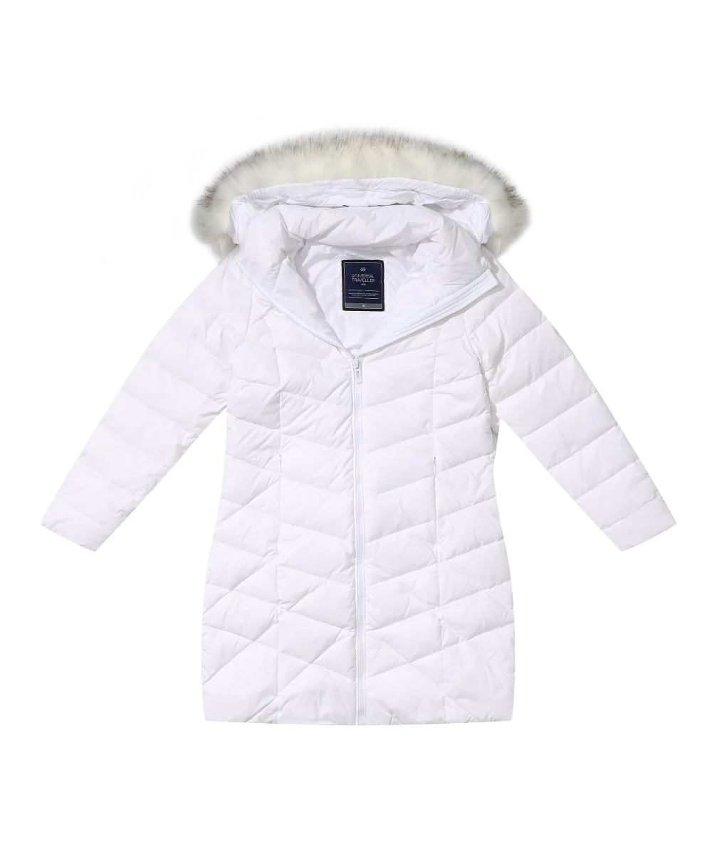 Women's Blanc White Down Jacket - Image 4