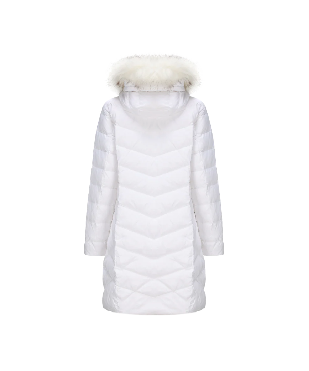 Women's Blanc White Down Jacket - Image 5